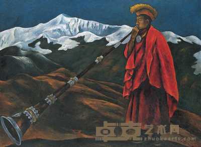 鄂圭俊 2000年作 雪山的呼唤 97×130cm
